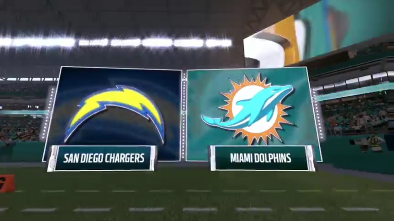 Madden 17: San Diego Chargers Vs Miami Dolphins