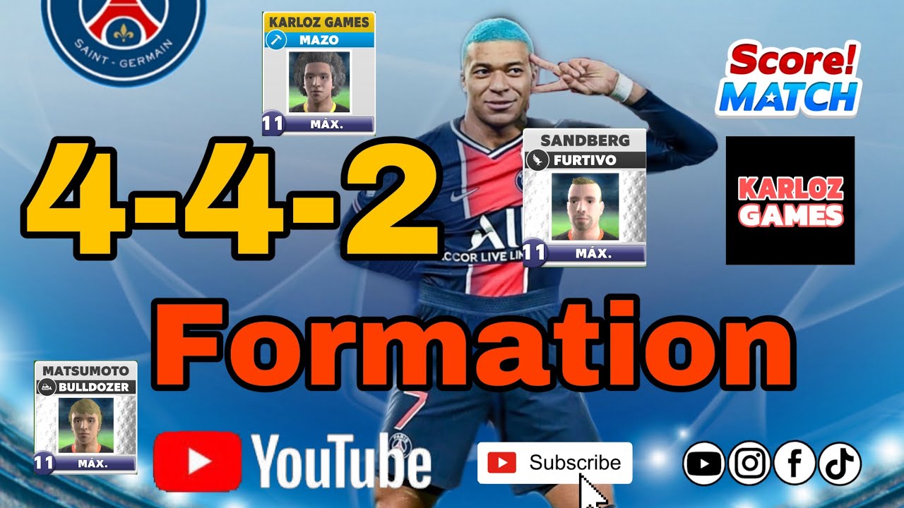 Score! Match (4-4-2) Formation🔥⚽️😎
