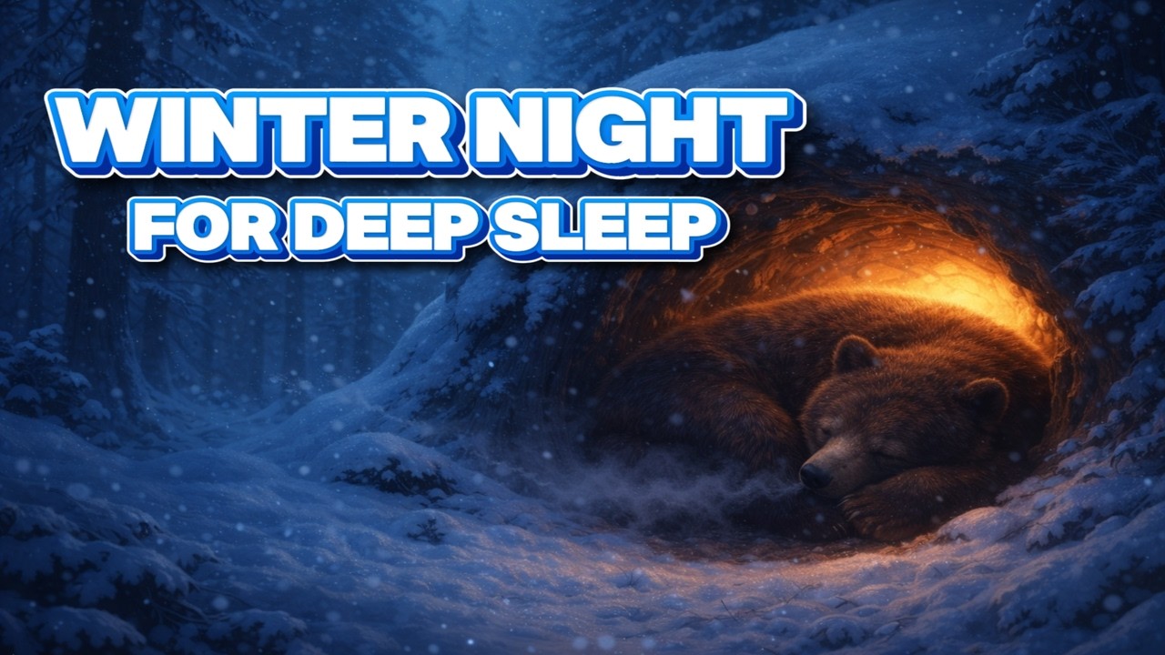 Snowstorm Sounds for Deep Sleep ❄️ Winter Night Ambience | 3 Hours
