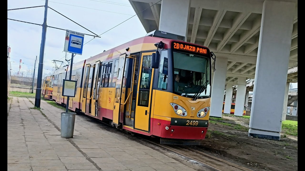 Duewag M8CN #2499 MPK Łódź linia 2B kierunek Kochanówka