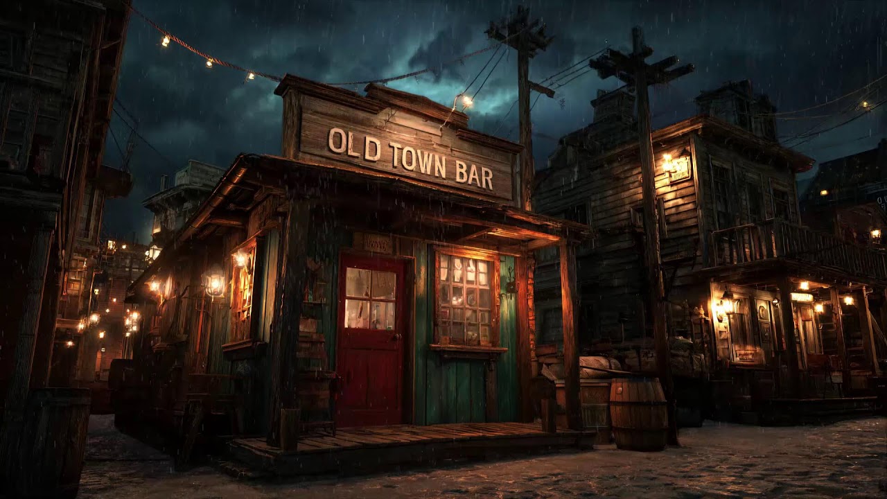Silent Old Town Street • Rainy Western Lofi Ambience