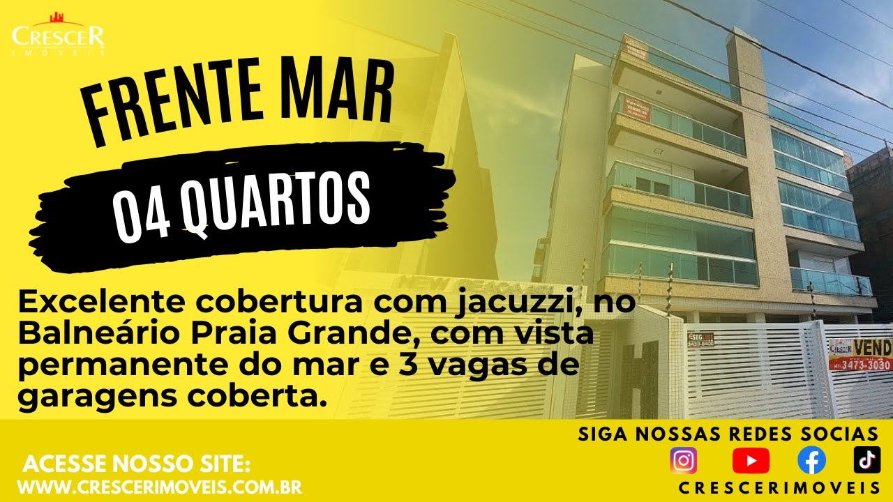 Cobertura frente mar à venda em Matinhos! Mais informações (41) 99539-1052