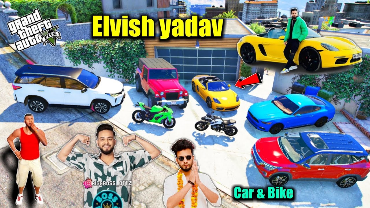 Franklin and ShinChan Stolen Elvish Yadav indian cars GTA 5 | Elvish Yadav Car Stolen GTA 5