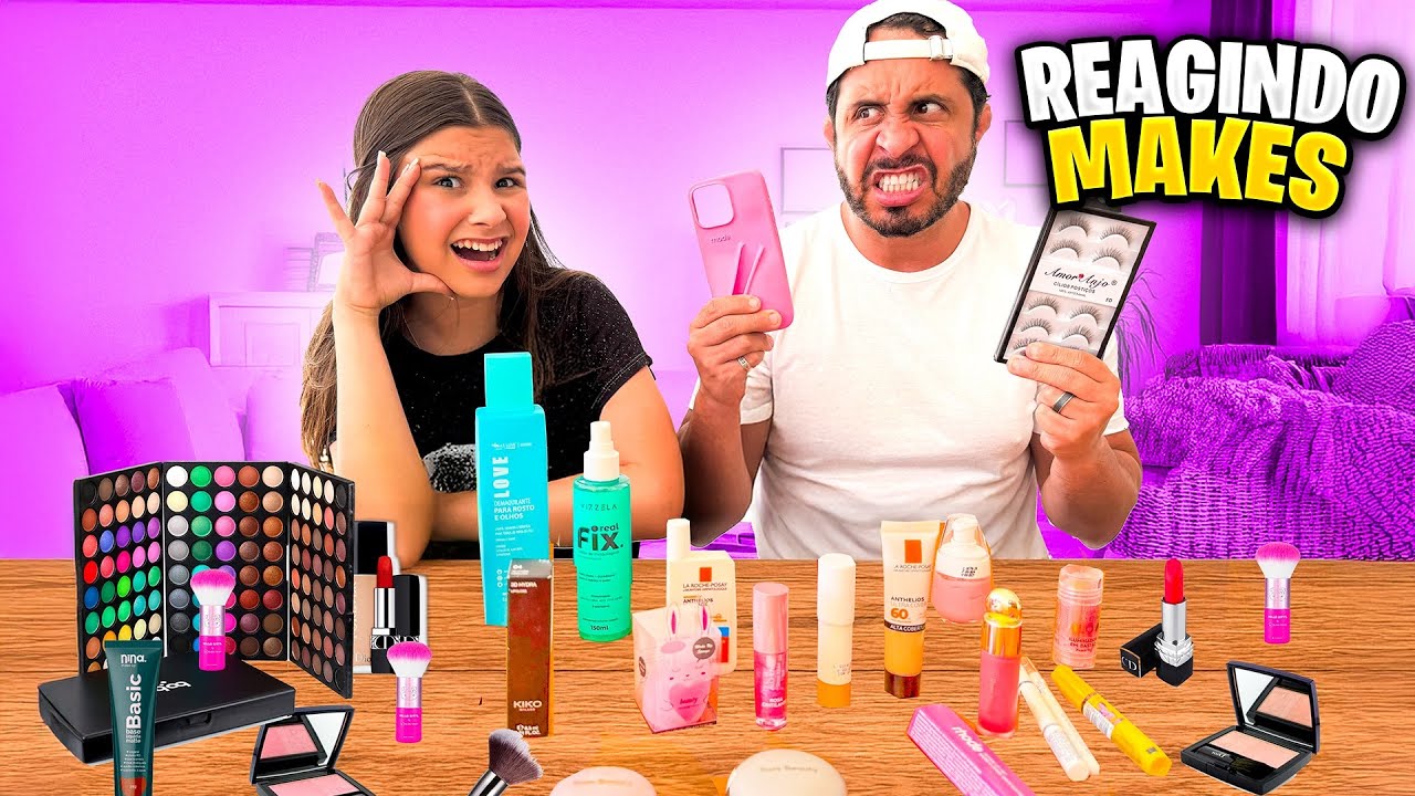 REAGINDO AS MAKES NOVAS DA CACAU *Meu pai confiscou?