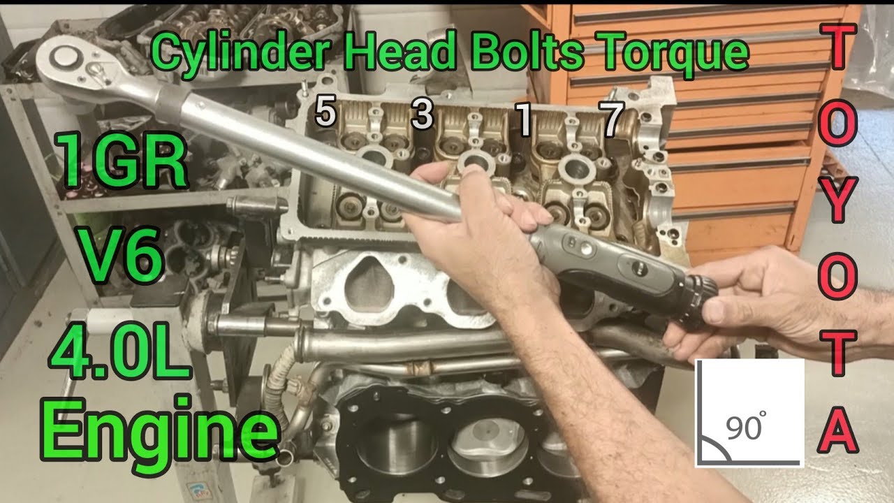 1GR V6 4.0L Engine Cylinder Head Bolts Torque
