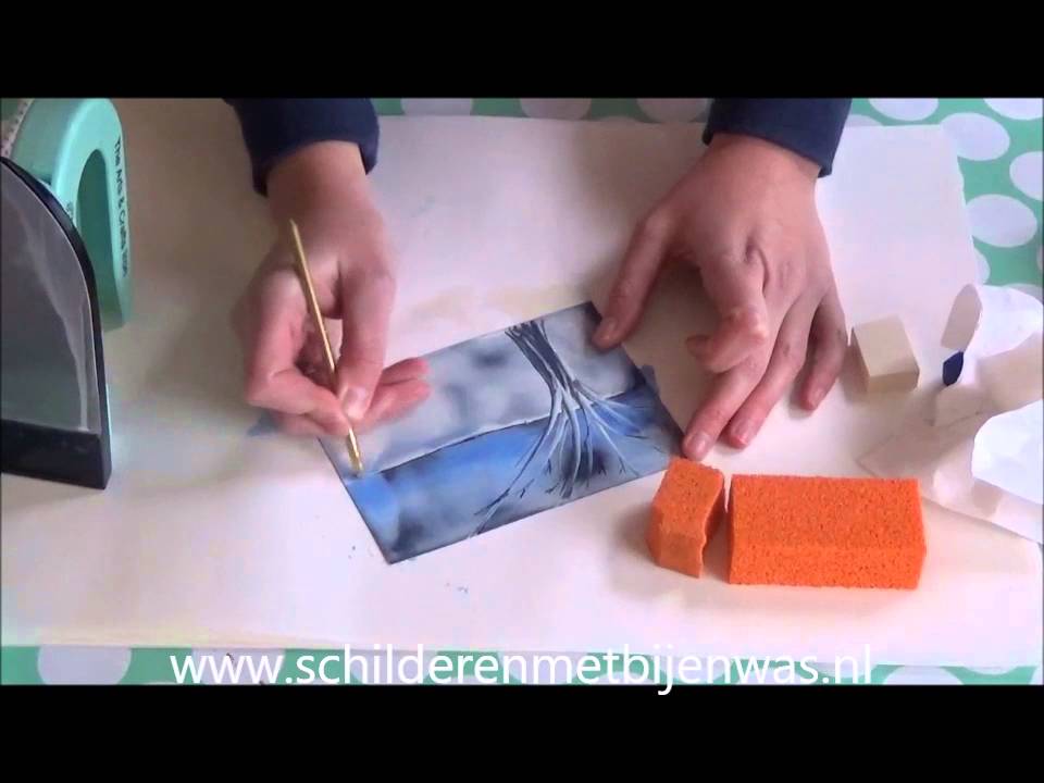 Encaustic Art & winter landschap