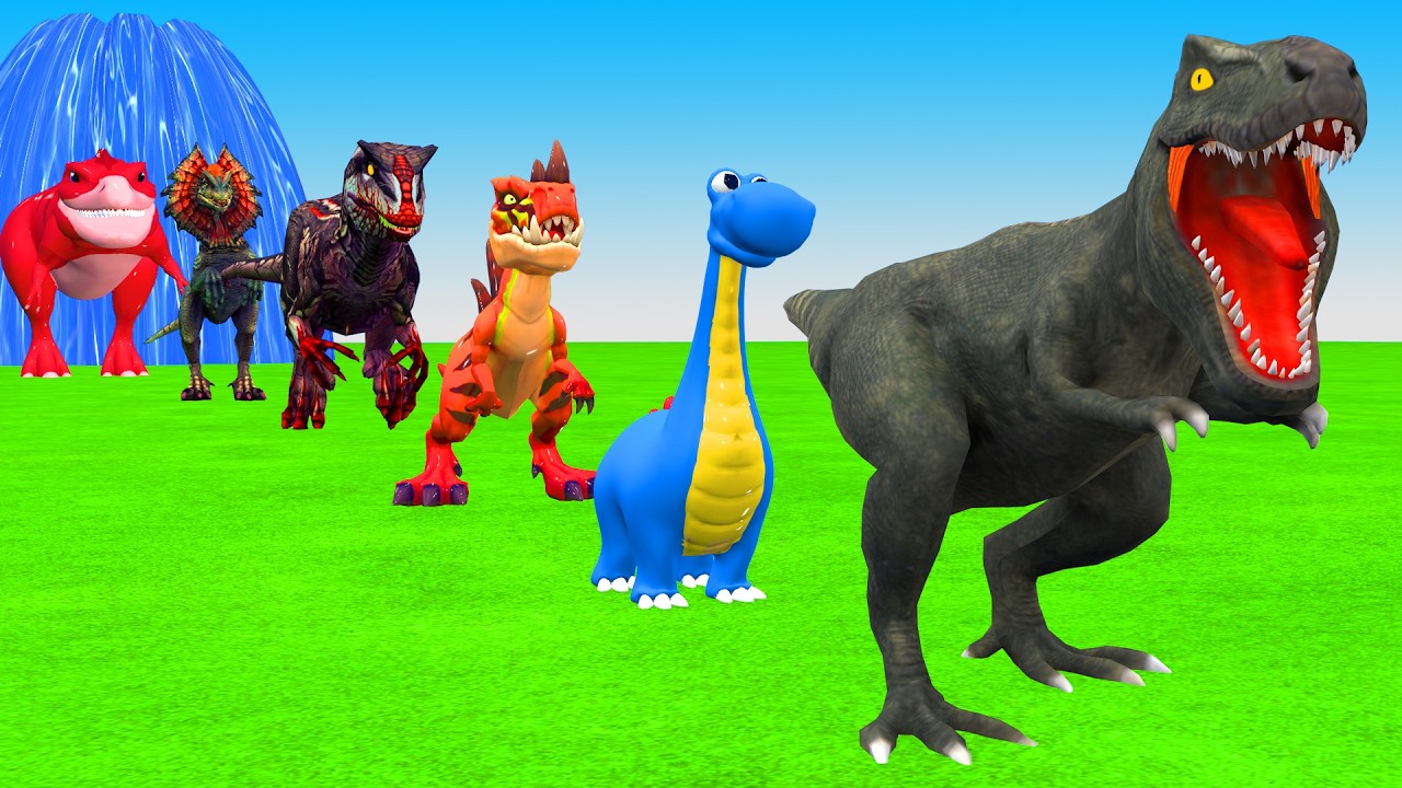 Long Slide Game With Cow Elephant Gorilla Hippopotamus Tiger 3d Animal Game Funny 3d Animals