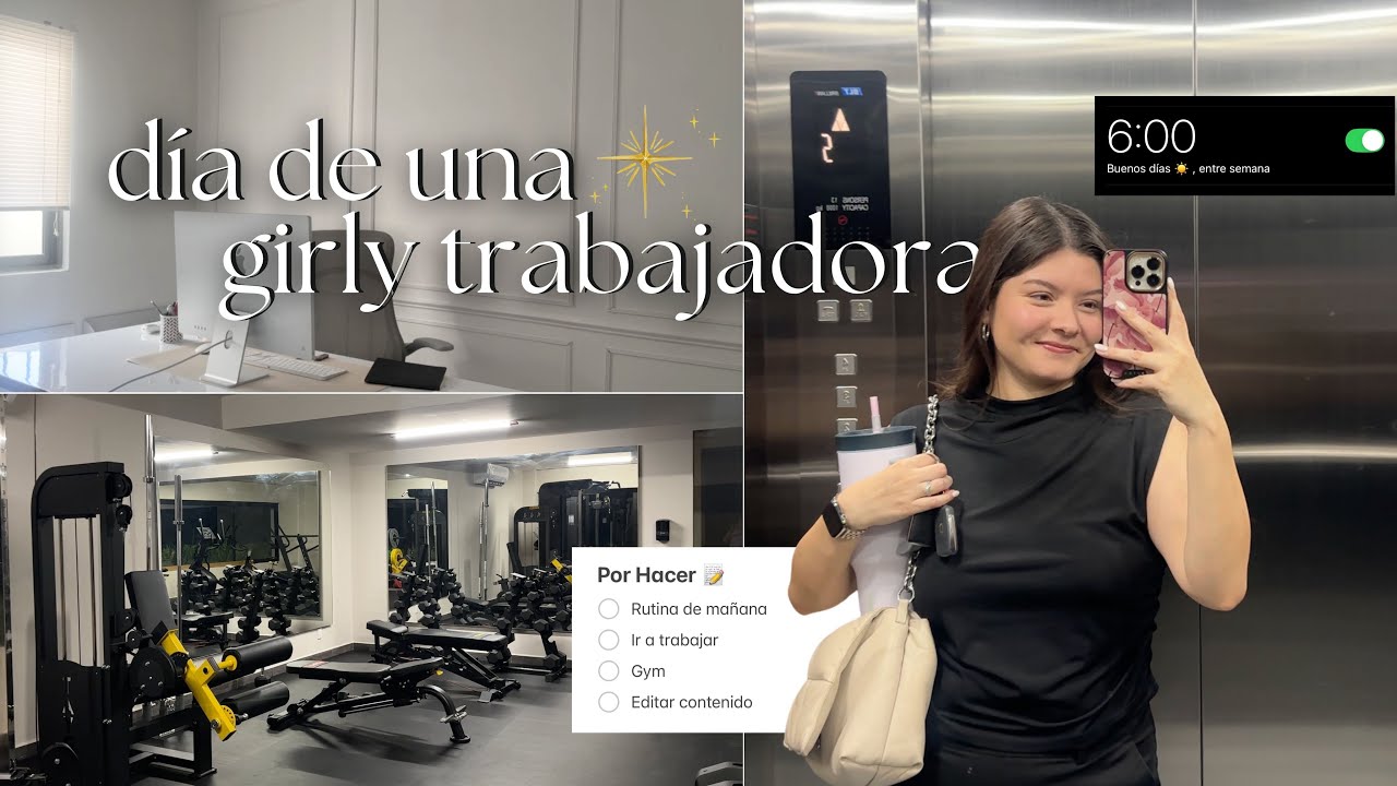 mi día como girly trabajadora ⎹ trabajo, gym y YouTube
