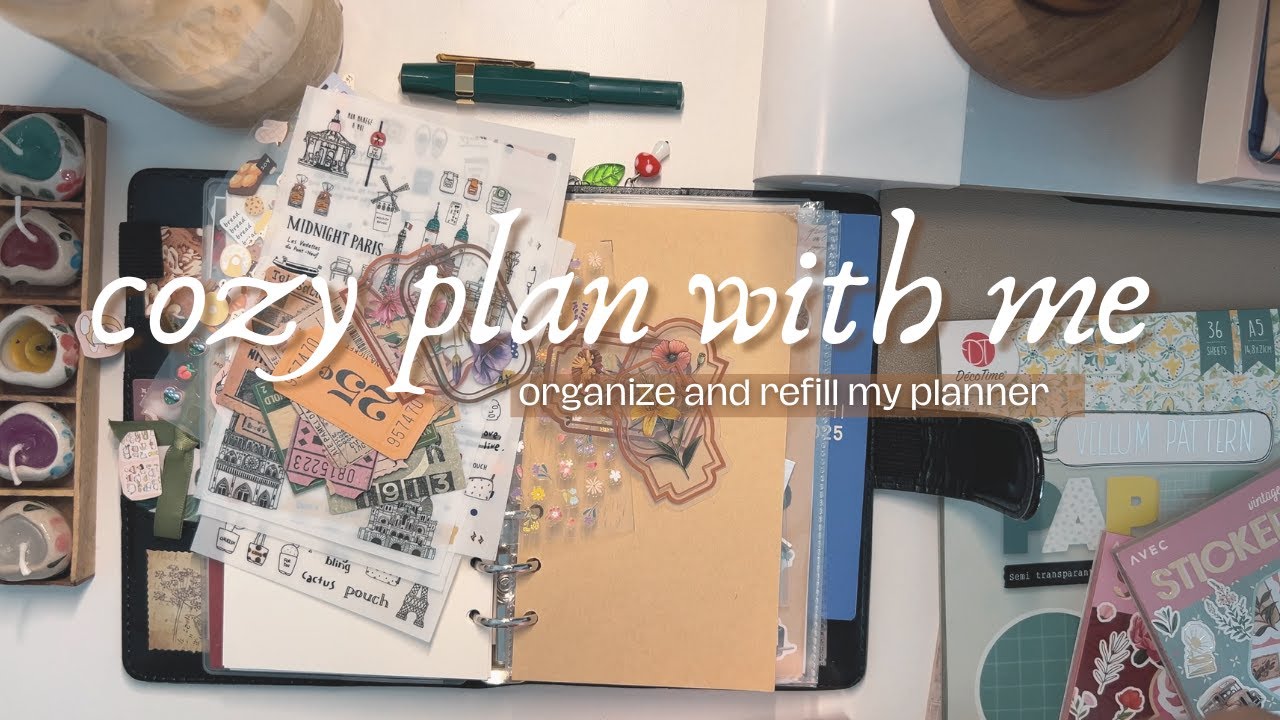 Cozy plan with me ✻ organize and refill my planner #plannercommunity