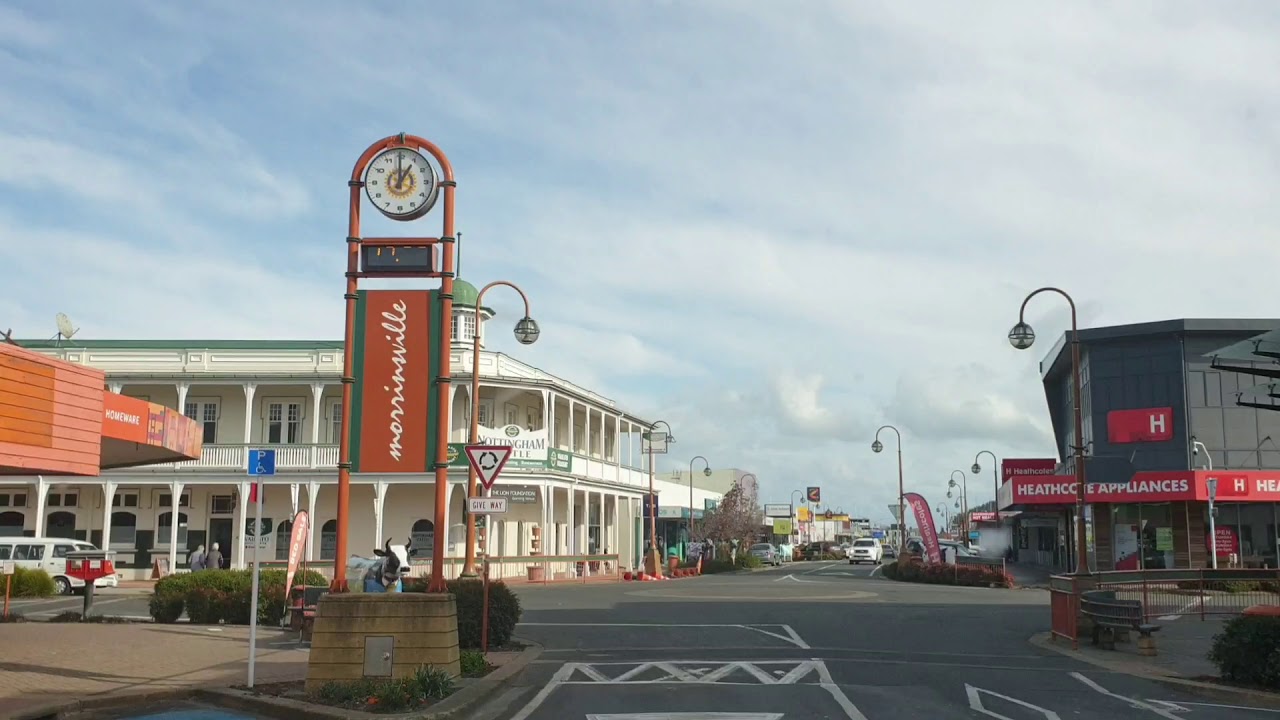 Drive Through Morrinsville Town Centre, Morrinsville New Zealand