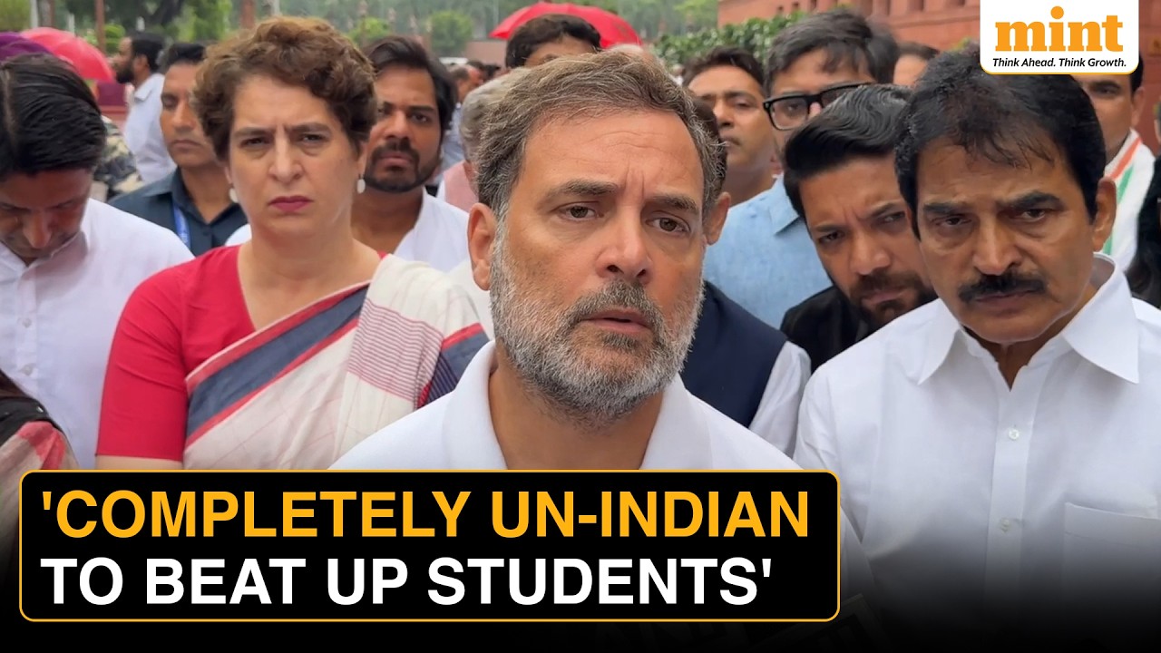 'Nobody Even Apologised': Rahul Gandhi Speaks Outside Parliament, Slams Crackdown On Protesters