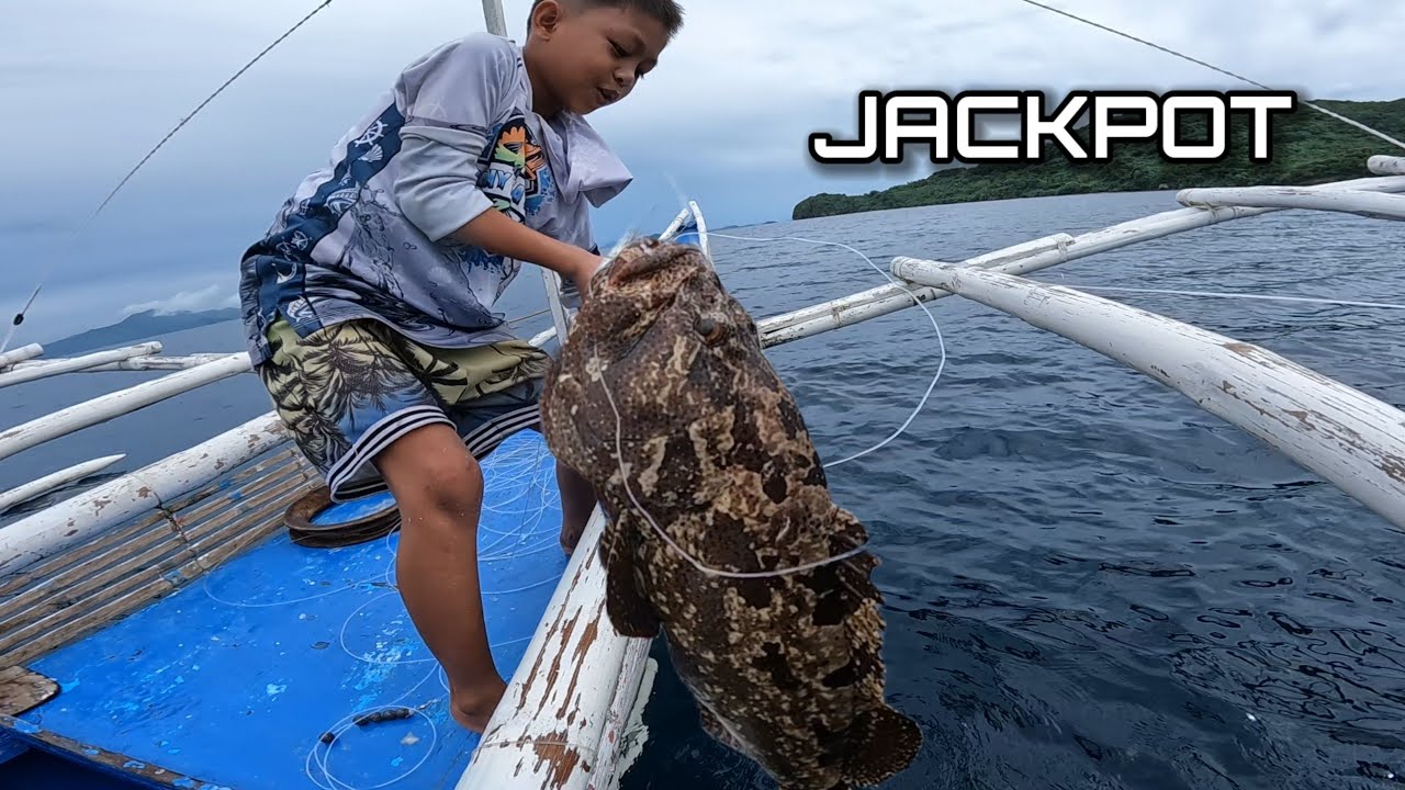 kasing laki lang Ng bata ang grouper nato 😱