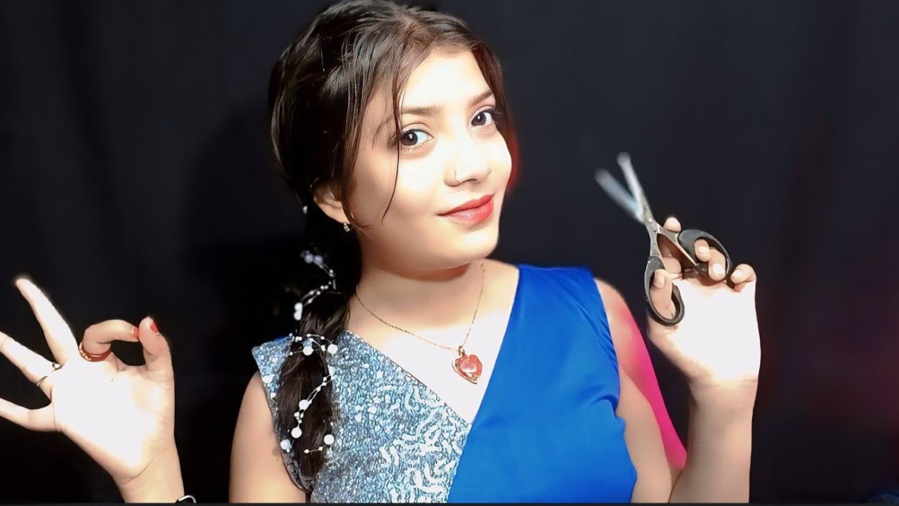 ASMR  DOING MY Hair Play ▶️ 😄  / Hair  Cut , brushing , Hair Style [personal attention]