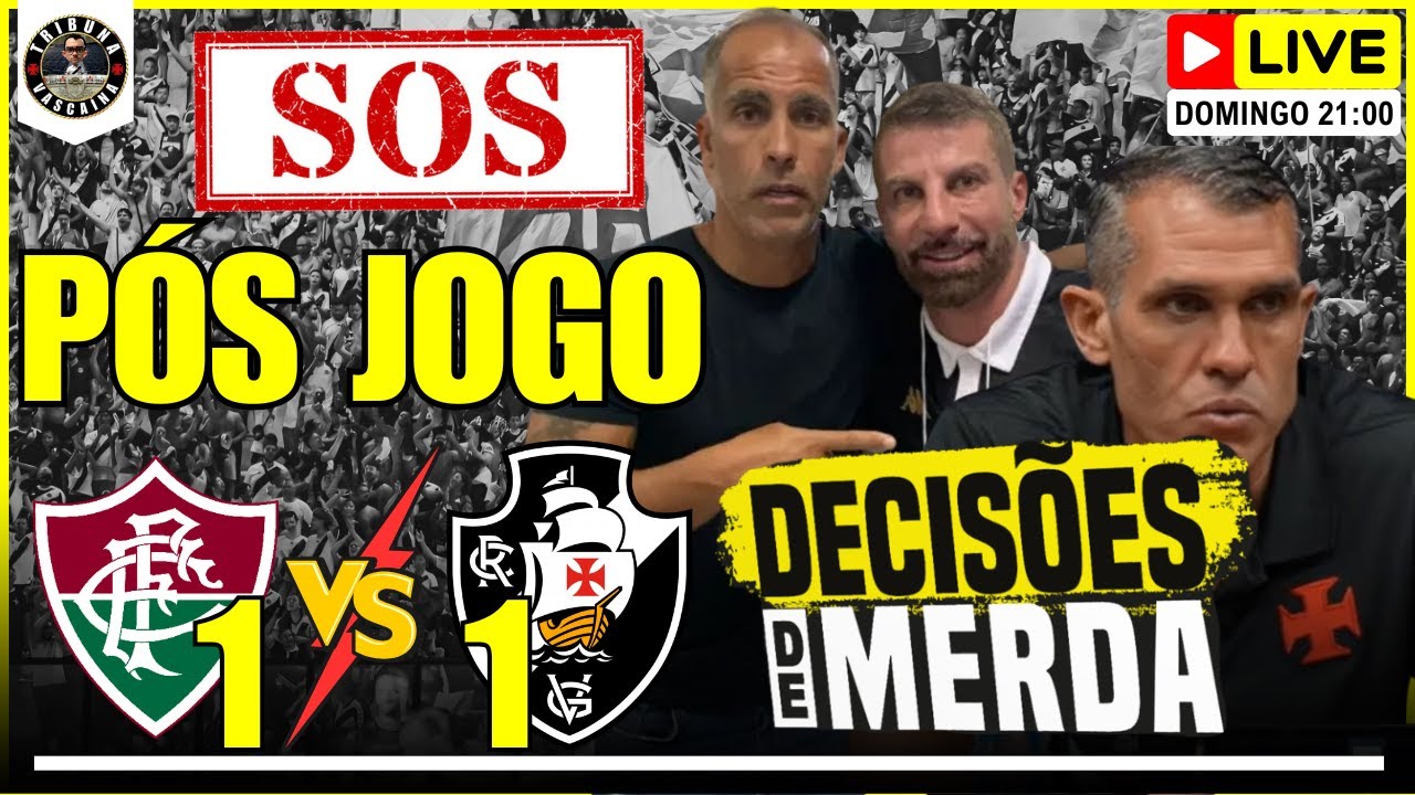 AO VIVO⚽LIVE PÓS-JOGO FLUMINENSE 1 x 1 VASCO | ELIMINADO | SEM COMANDO. Tribuna Vascaína - 01/03/26