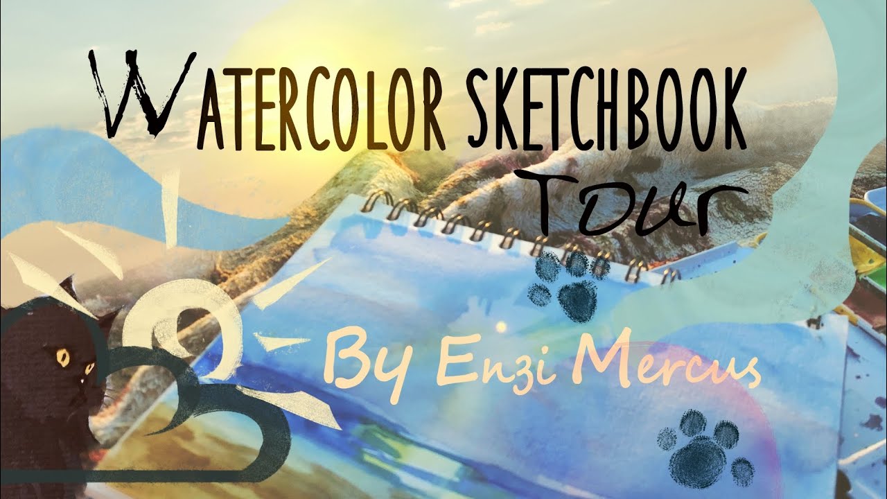 Обзор акварельного скетчбука/ a tour of my watercolor  sketchbook 