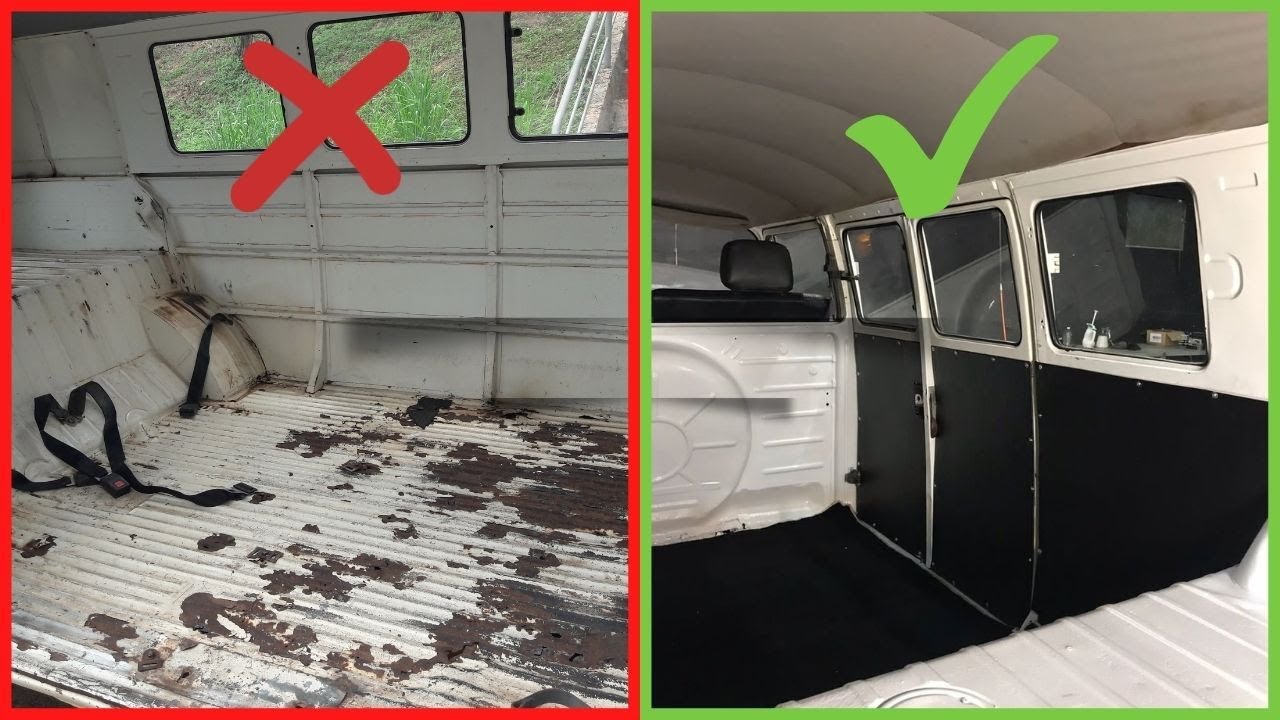 COMO RECUPERAR E ECONOMIZAR NA TAPEÇARIA DA KOMBI - ANTES E DEPOIS - FAÇA VOCÊ MESMO