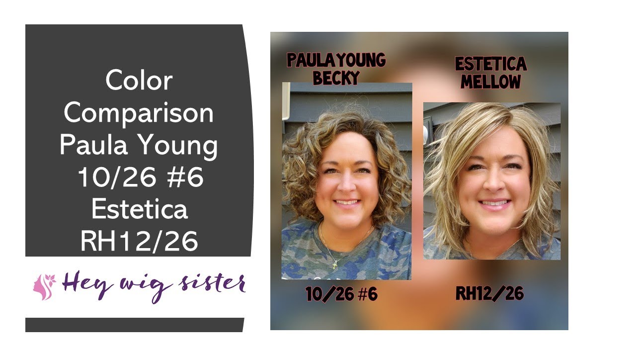 WIG COLOR COMPARISON | Estetica RH12/26 on Mellow and Paula Young 10/26 #6 Tuscany Toast on Becky