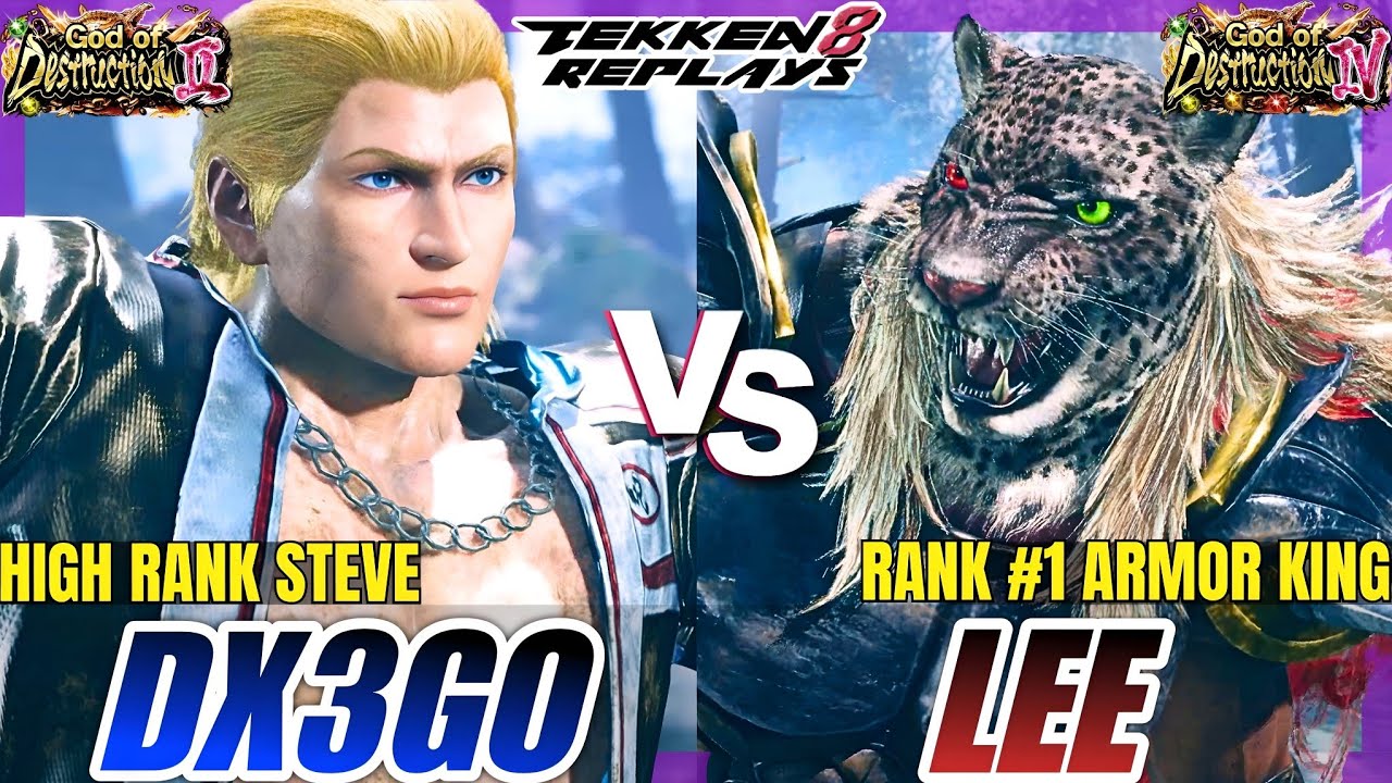 Tekken 8 - DX3GO (Steve) vs LeeMishima (Armor King) - High Level Ranked Match Replay