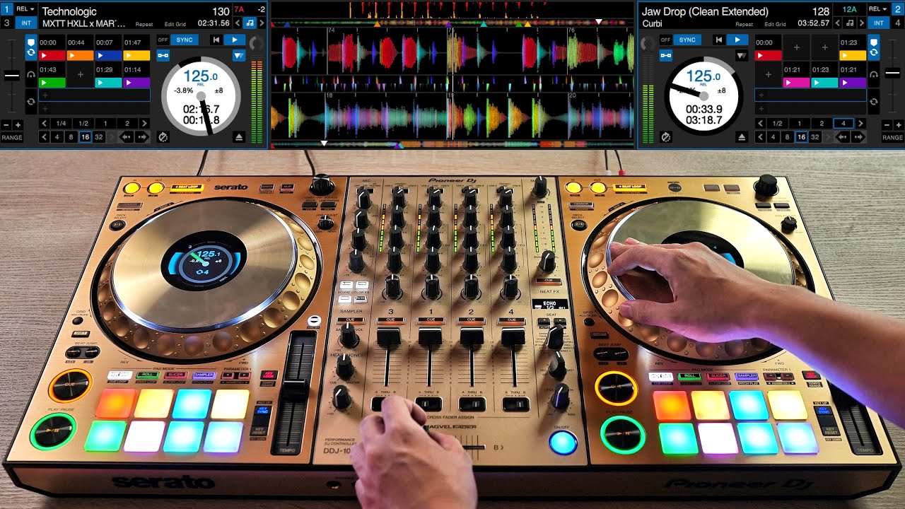 PRO DJ DOES INSANE MIX ON THE GOLD DDJ-1000 SRT (Fast and Creative DJ Mixing)