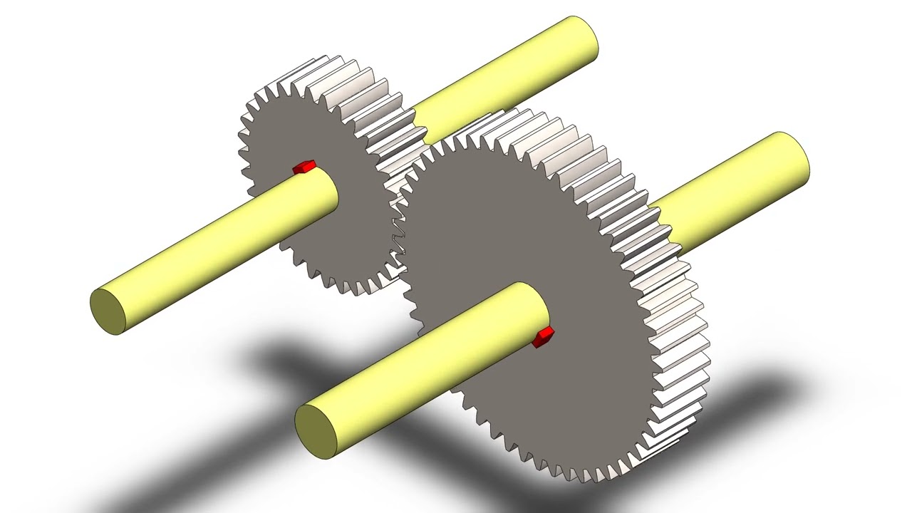 Spur Gear System | Motion Analysis Animation | SolidWorks