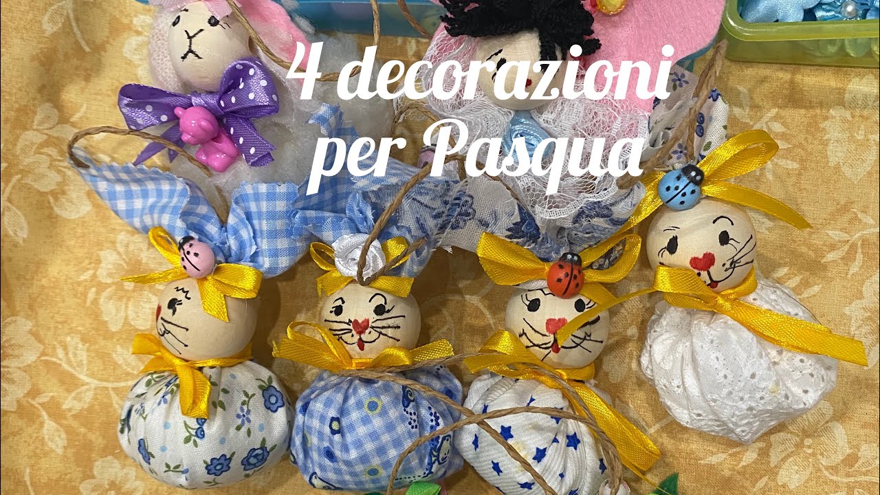 Quattro decorazioni  per l’albero di Pasqua 🐣