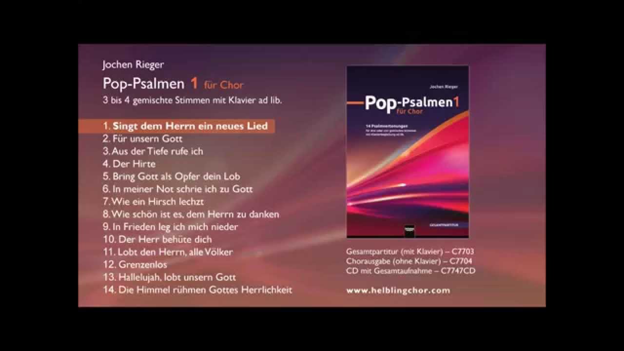 Jochen Rieger &ndash; Pop-Psalmen 1 f&uuml;r Chor (Sampler)