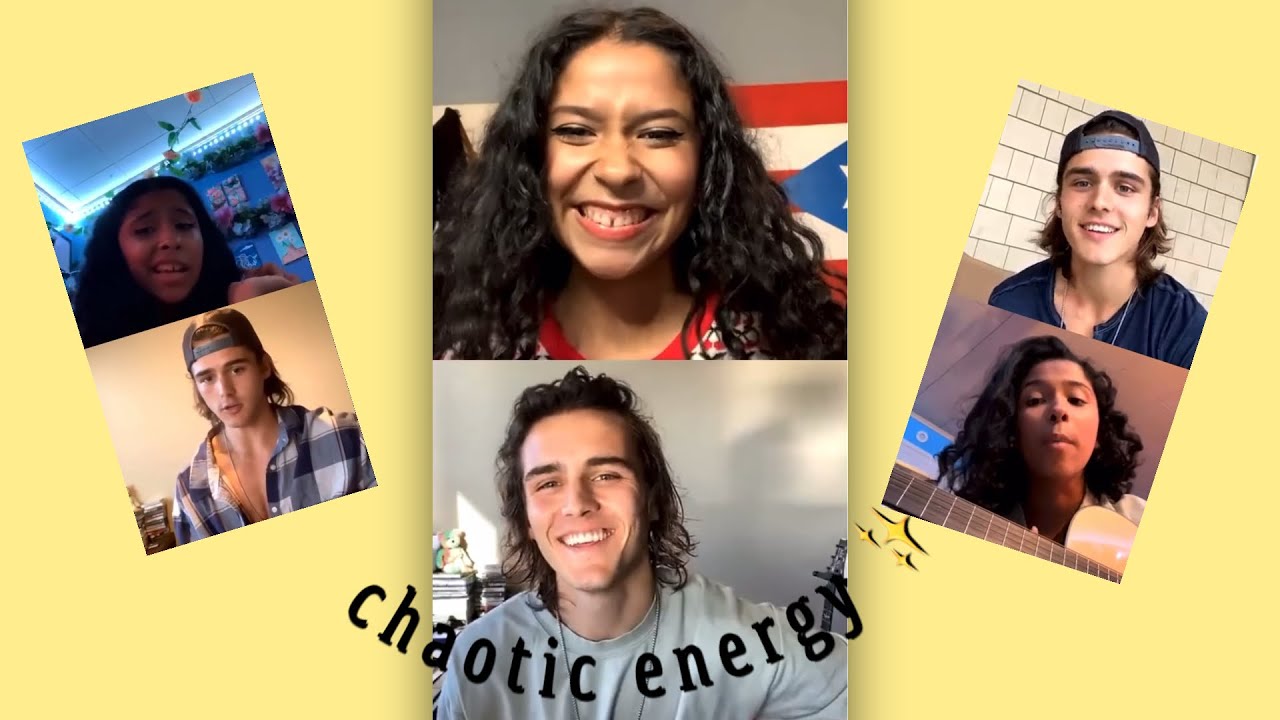 madison reyes and charlie gillespie being chaotic on live for 8 mins straight
