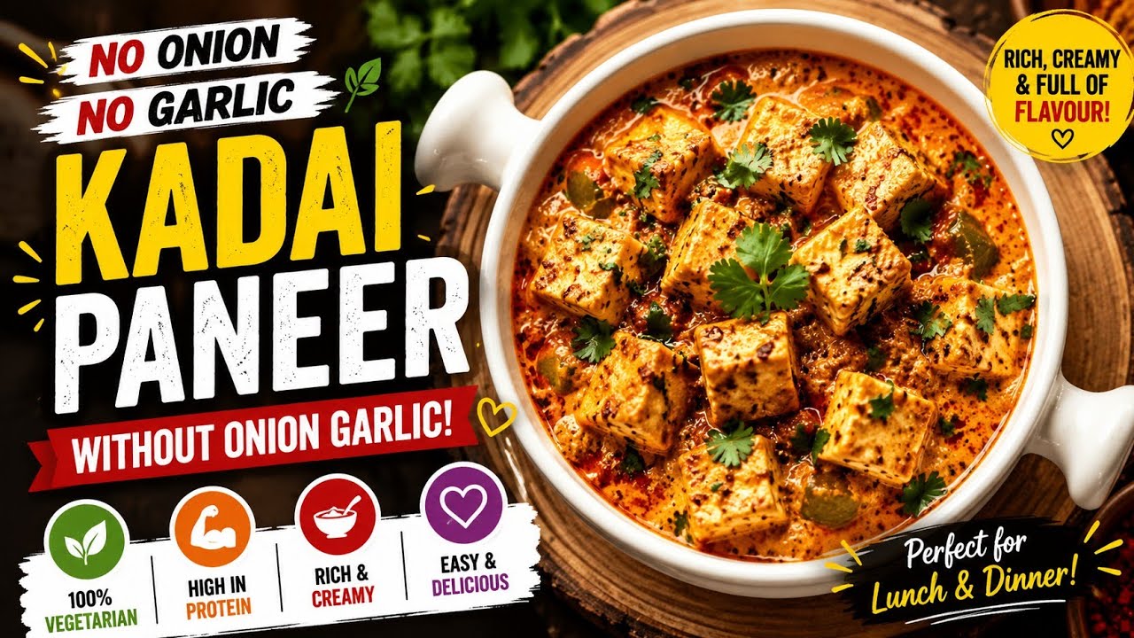 Without onion garlic kadai paneer recipe#NoOnionNoGarlic#KadaiPaneer#RachnasKitchen#EasyRecipe