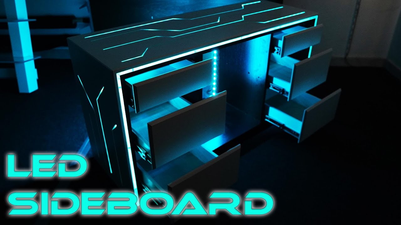 Sideboard mit LEDs tunen fürs PC WELT Gaming Zimmer
