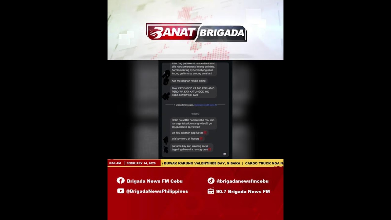 𝐁𝐀𝐍𝐀𝐓 𝐁𝐑𝐈𝐆𝐀𝐃𝐀 FEBRUARY 14, 2026 | SATURDAY 90.7 BRIGADA NEWS FM CEBU
