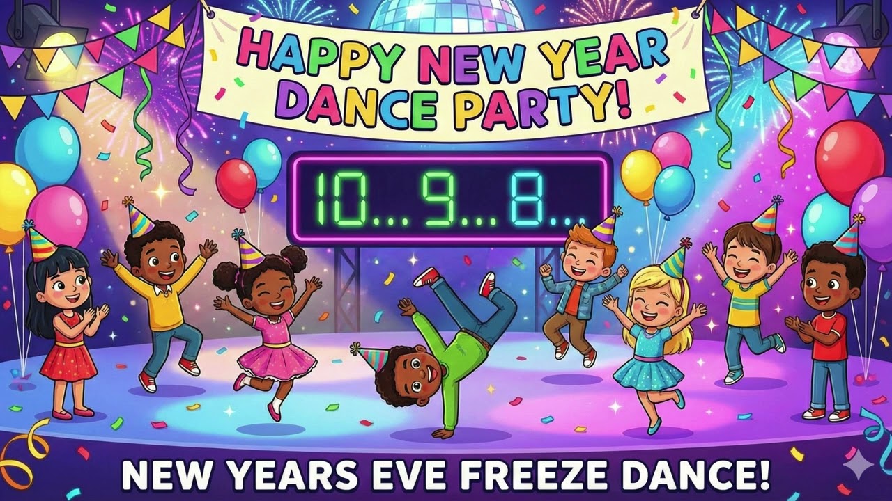 New Year’s Eve Freeze Dance for Kids