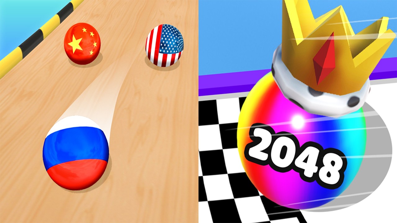 Marble Run 3D VS Ball Merge 2048 - All Levels Gameplay Android, ios (Part 274)