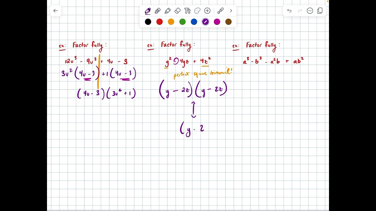 Algebra I Unit 7.8: Simplifying & Factoring Polynomials Redux