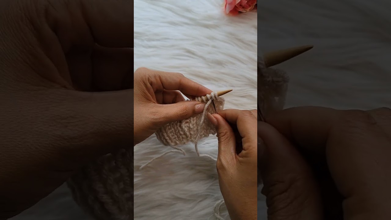 La técnica más fácil de cerrar elástico 1x1 #tejidos #comotejer #knitting #@loveandneedles