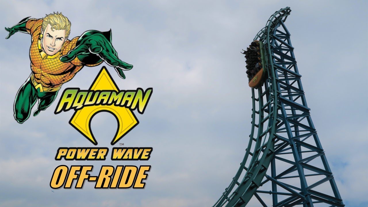 Aquaman Power Wave Off-Ride Footage, Six Flags Over Texas Mack Power Splash | Non-Copyright