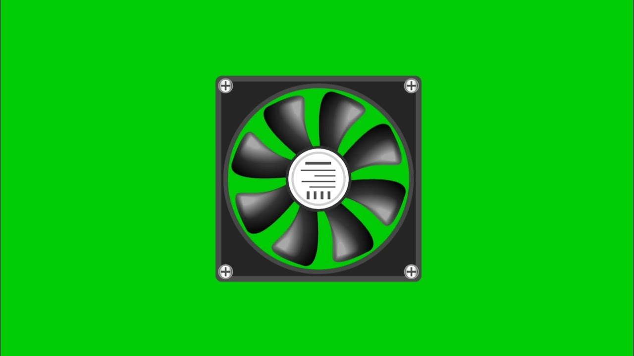 Computer Fan Green Screen Background Animation Effects overlay HD