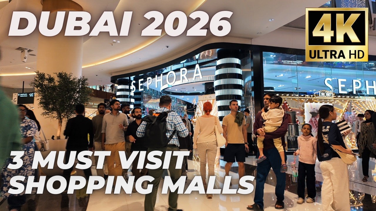 Dubai [4K] Best 3 Must-Visit Shopping Malls 2026 🇦🇪 | Stunning Walking Tour