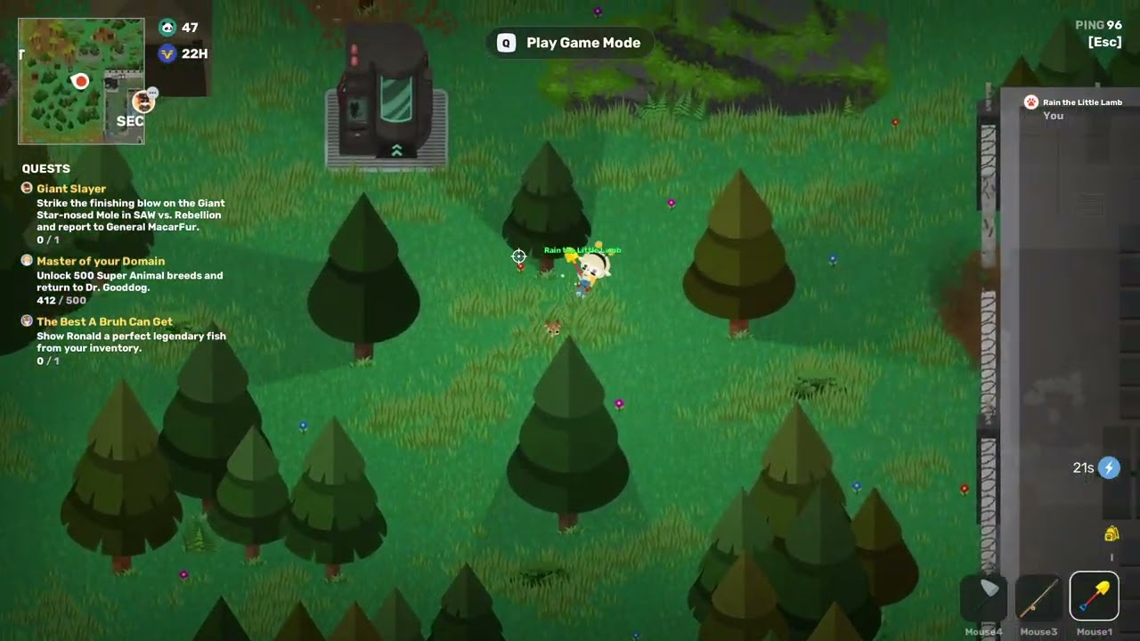 Super Animal Royale - 100 Blue Mushroom Highway