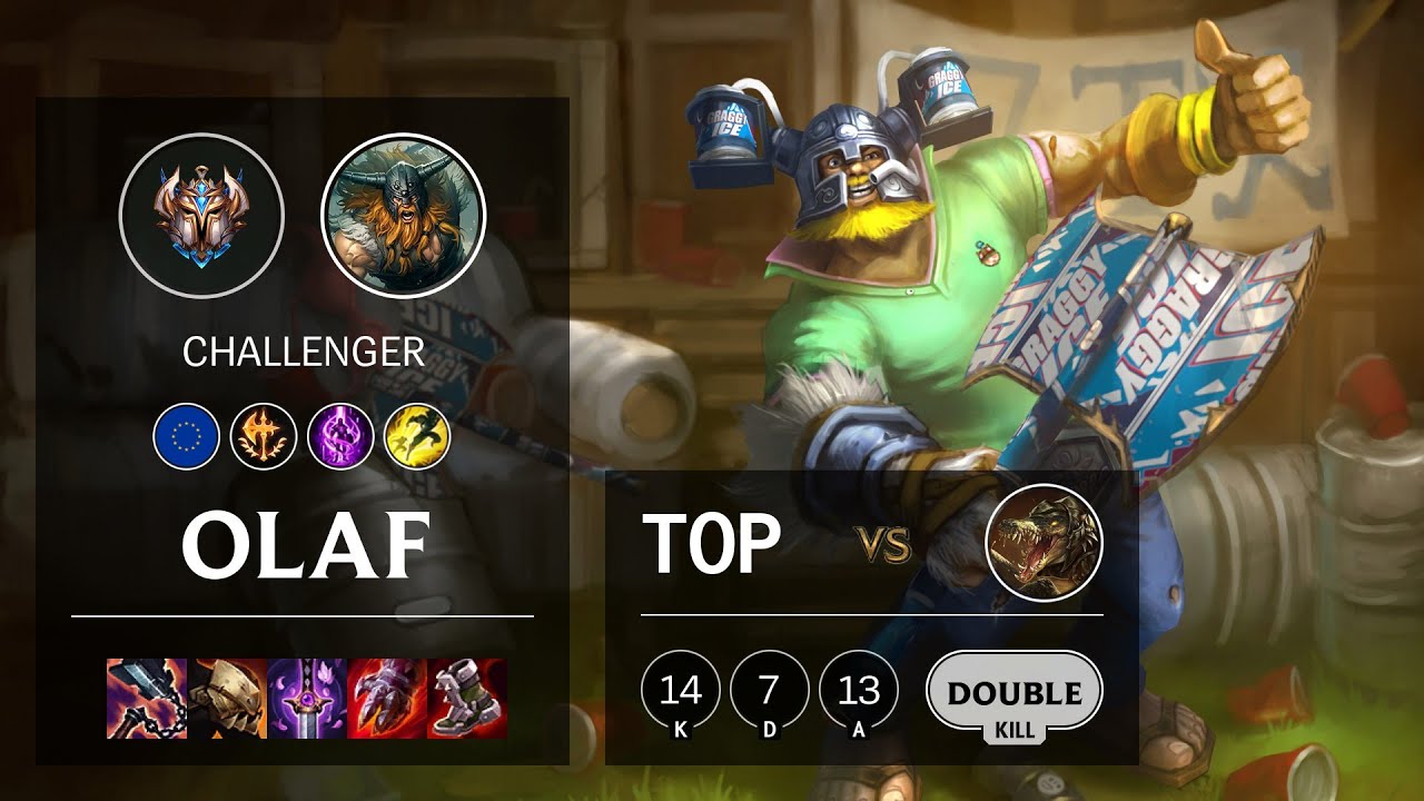 Olaf Top vs Renekton - EUW Challenger Patch 11.4