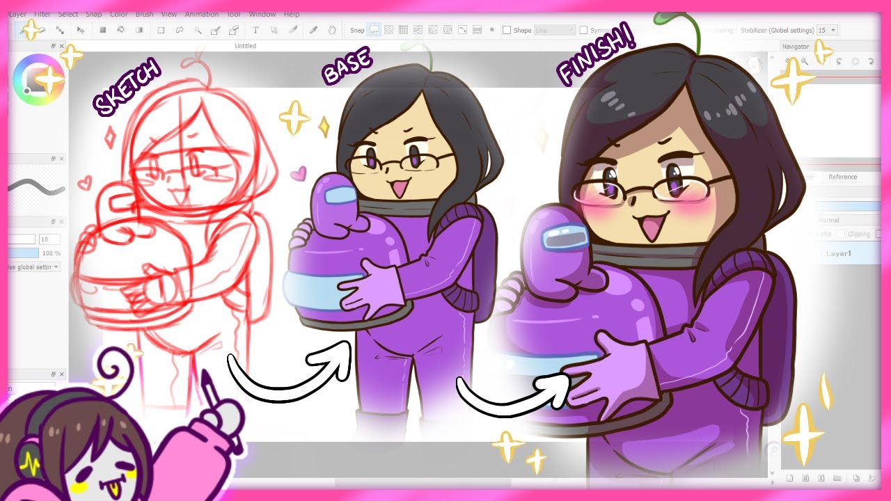 Simple Digital Art for Absolute Beginners! (Sketch to Finish)