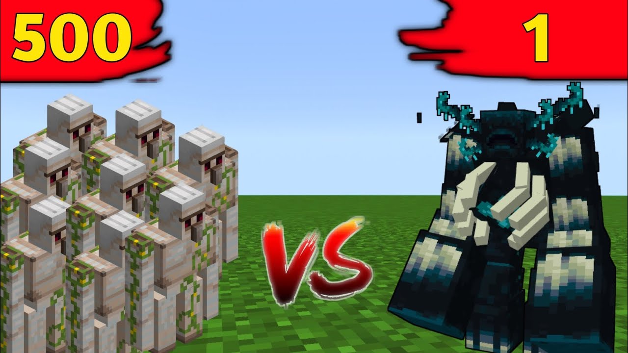 1 Mutant Warden vs 500 Iron Golems💀