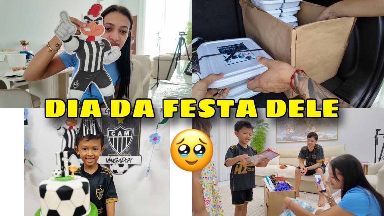 DIA DA FESTA QUE ELE TANTO PEDIU|O QUE EU LEVEI PARA SERVIR+ABRINDO TODOS OS PRESENTES|OLHA A REAÇÃO