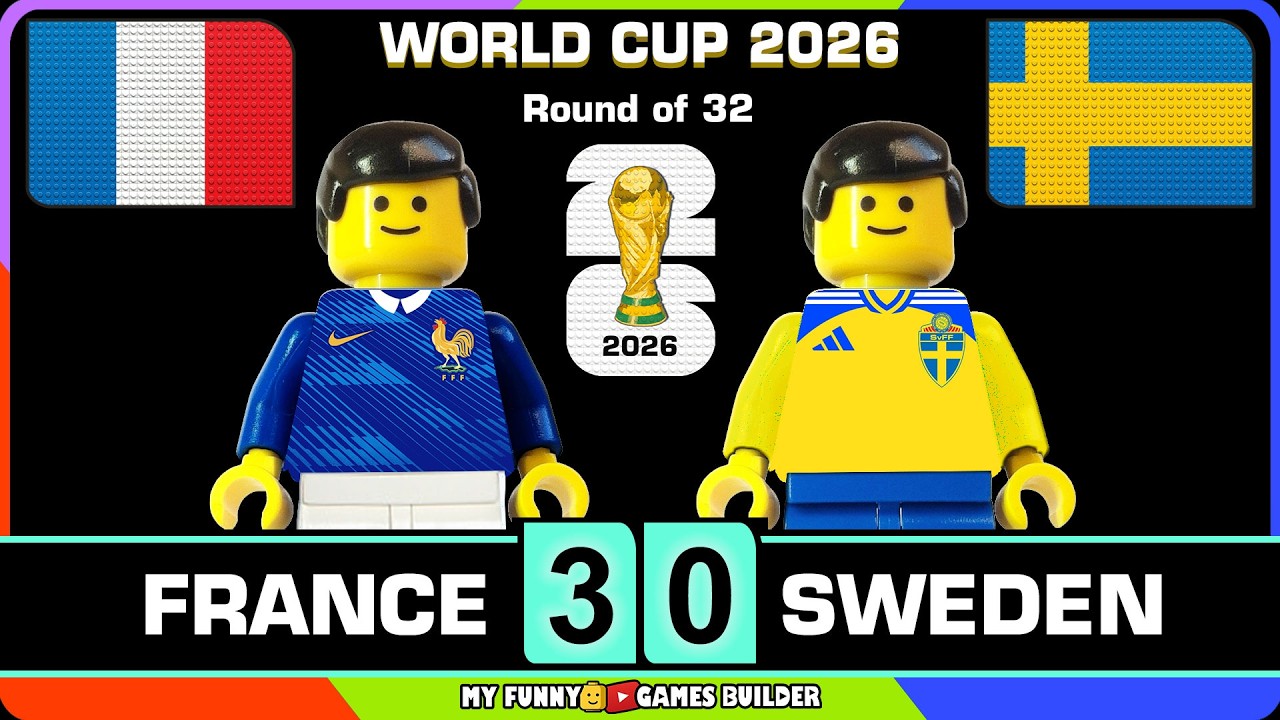 France vs Sweden 3-0 &bull; World Cup 2026 (Round of 32) All Goals Highlights Lego