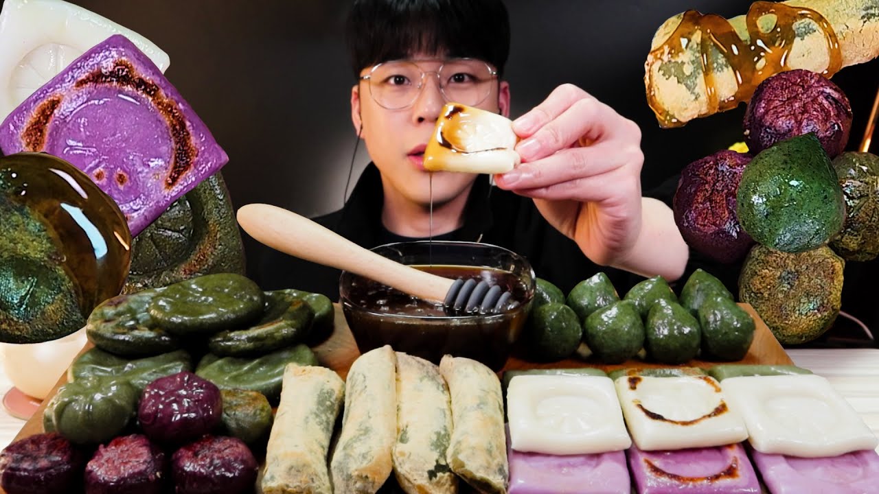 쫄깃쫄깃 절편 꿀떡 인절미에 조청 듬뿍 떡 먹방 리얼사운드 Rice cake ASMR MUKBANG REAL SOUND 餅 もち