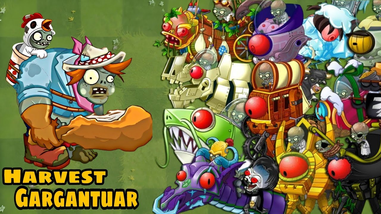 Harvest Gargantuar Vs. All Zomboss / Plants Vs. Zombies 2