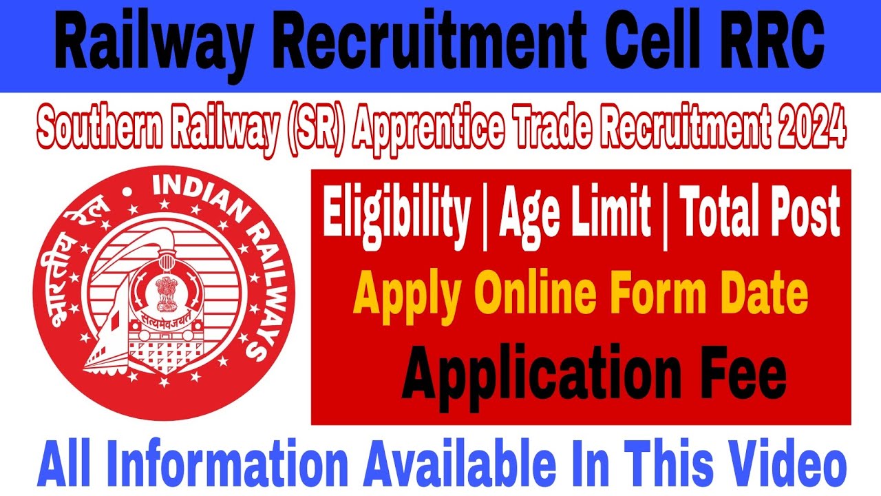 Southern Railway RRC SR Various Trade Apprentices 2024 | Apply Online For 2438 Post