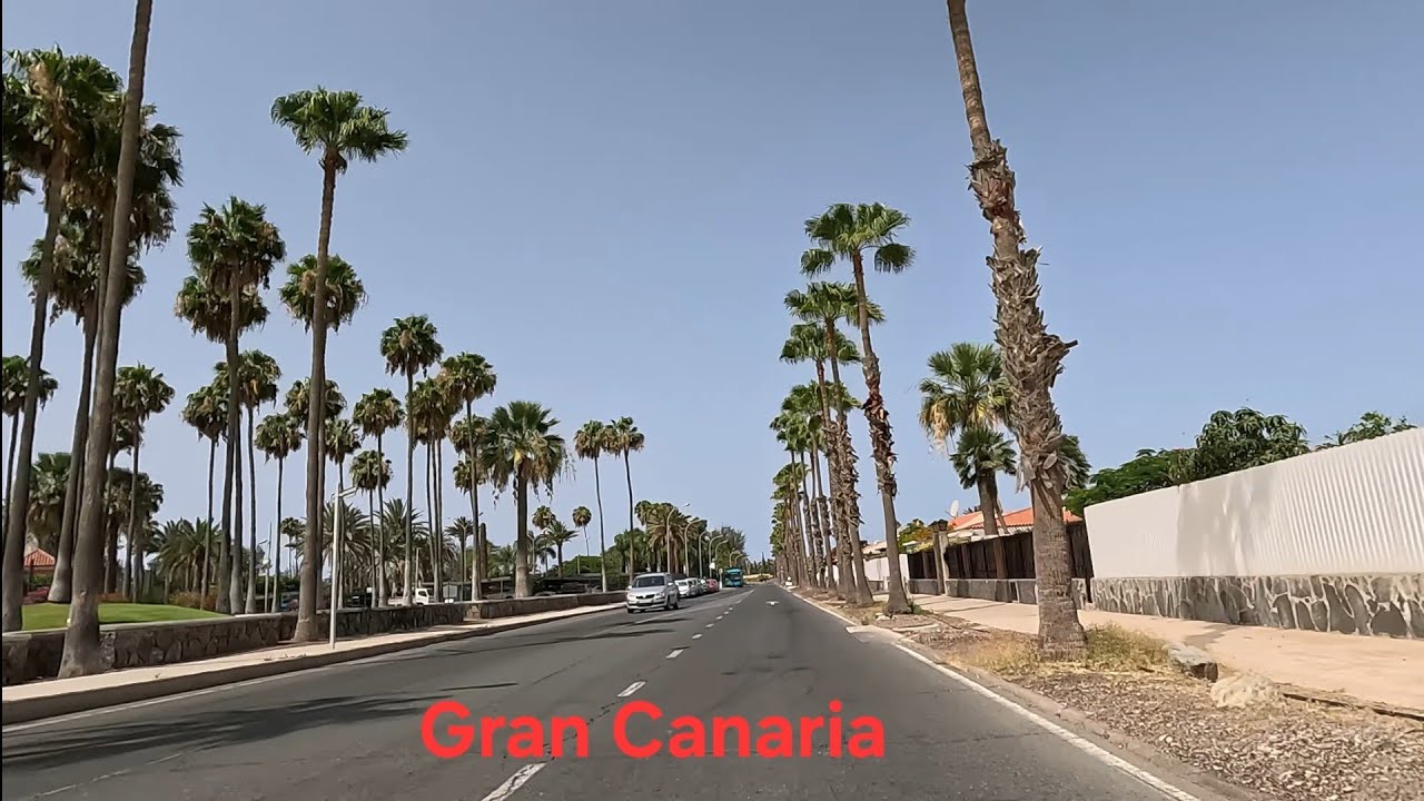  Motivation While Driving &ndash; Freedom Road Through Palm Trees | 4K POV Gran Canaria Gladiator House 
