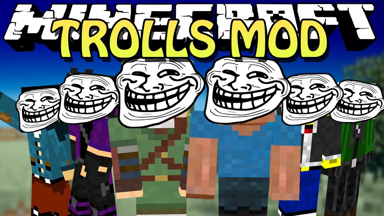 Minecraft: TROLLING ROOMS! - Trolls Mod Gameplay