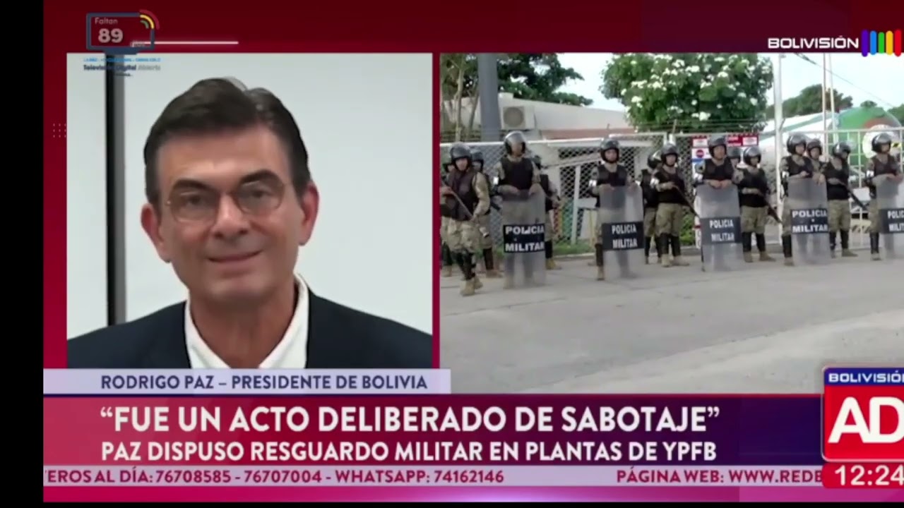 El presidente Rodrigo Paz afirma que el ataque a YPFB fue sabotaje