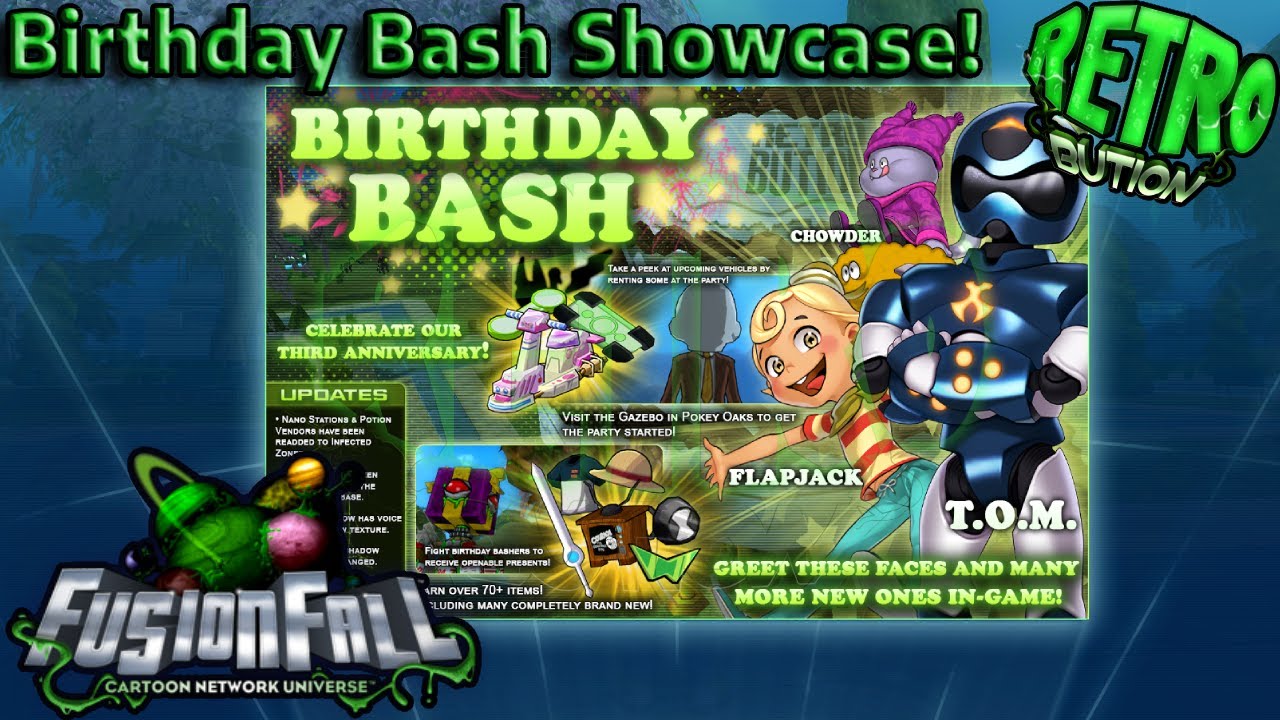 FUSIONFALL RETROBUTION SHOWCASE: Birthday Bash Event!